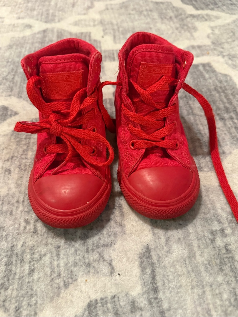 Converse Kids Red High-Top Canvas Sneakers